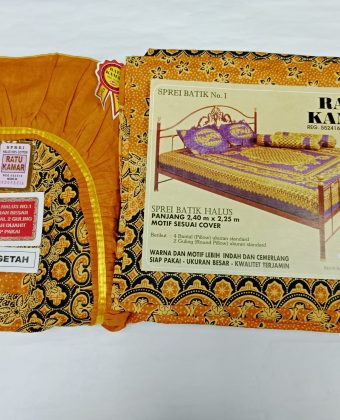 Batik Fitted Bedsheet King Size, 4 Pillows,2Bolsters
